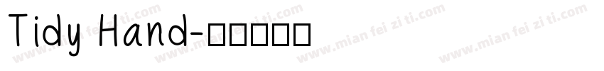 Tidy Hand字体转换